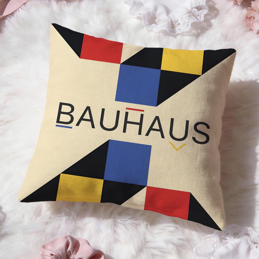 Abstract B-Bauhaus Geometry Cushion Cover Premium Comfort Reversible Pillow Cove -Two In One Design for Any Room & Car Interior