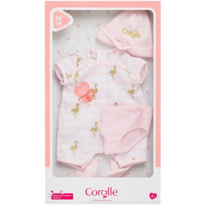 Ensemble de vêtements pour poupées - Corolle Mon Grand Poupon - Rose - Convient aux poupées de 36cm