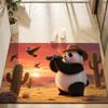 Cute Panda Diatomite Bath Mat - Super Absorbent Fast Dry Door Mat Anti-Slip Waterproof Floor Mat for Bathroom Kitchen Laundry Room
