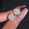 Full Moissanite D Color Round Women's Hip-hop Earrings 925 Silver Screw Ear Stud High Quality Fine Jewelry for Women Men Gift