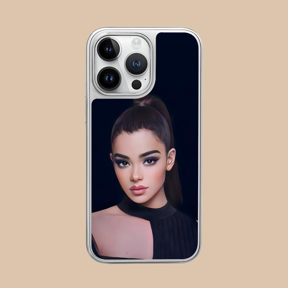 Hailee Steinfeld Silver Plating Mobile Phone Case for iPhone 17 16 15 14 13 12 11 Air Pro Max Plus Colorful Cover