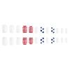 Den nezávislosti Připevňovací nehet Francouzské špičky Falešný nehet 4. července Vlastenecký falešný nehet Plné krytí Design Akrylový nehet