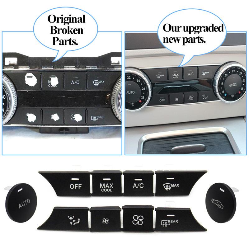 Mercedes Benz C GLK Sınıfı W204 X204 C180 C200 İçin Araba Gösterge Paneli Klima Rüzgar Hacmi Isıtıcı İklim Kontrolü AC Düğmesi