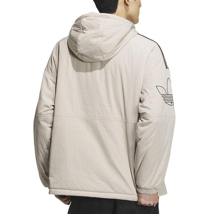 Adidas Originals Trefoil Collection Outfit Puffer Jacket Men's Beige IU4786