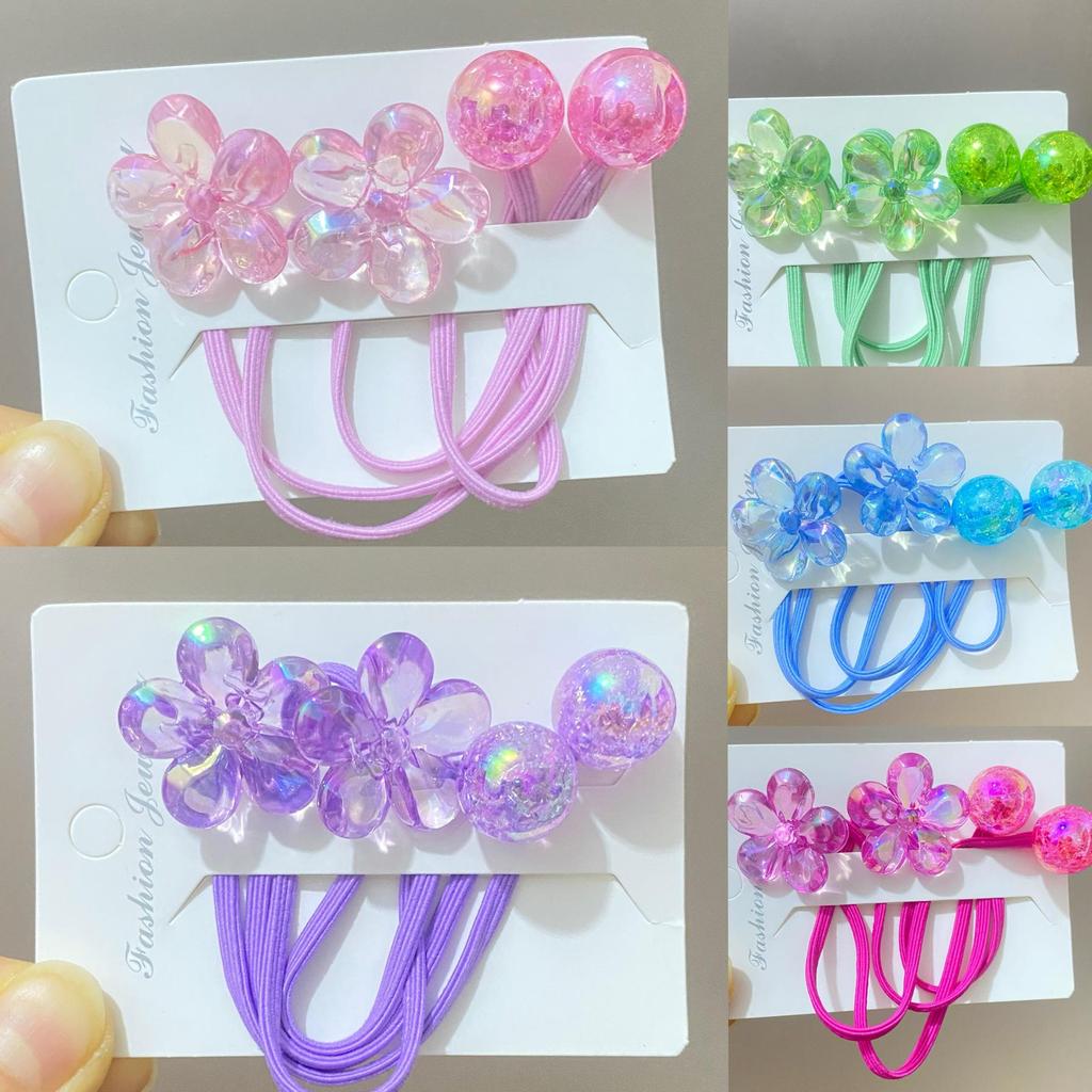 Girls' Cartoon Hair Ties - Colorful Jelly Candy Scrunchies, Elastic Rubber Bands for Kids and Babies, Cute Headwear Accessories.