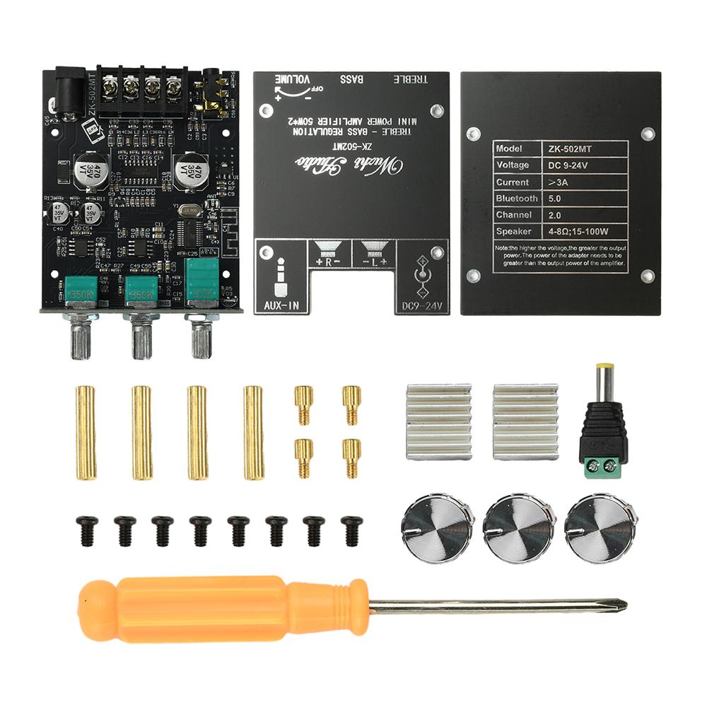 ZK-1111MT 1×111W ZK-111MT 1×11W Bluetooth 1.1 Digitalverstärkerplatine Stereo Bass Höhenregelung AUX Audio Leistungsverstärker
