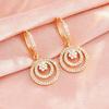 ZAKOL Sparkling Double Layer Circle Hoop Earrings For Women Elegant Full Paved Zircon Dangle Earrings Wedding Party Jewelry Gift