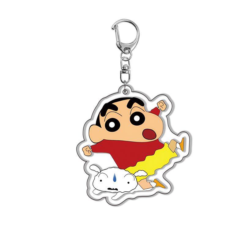 Crayon Shin-chan Acrylic Double Sided Keychain Shinnosuke Nohara Misae Nohara Cartoon Charm Anime Peripherals Cute Cartoon