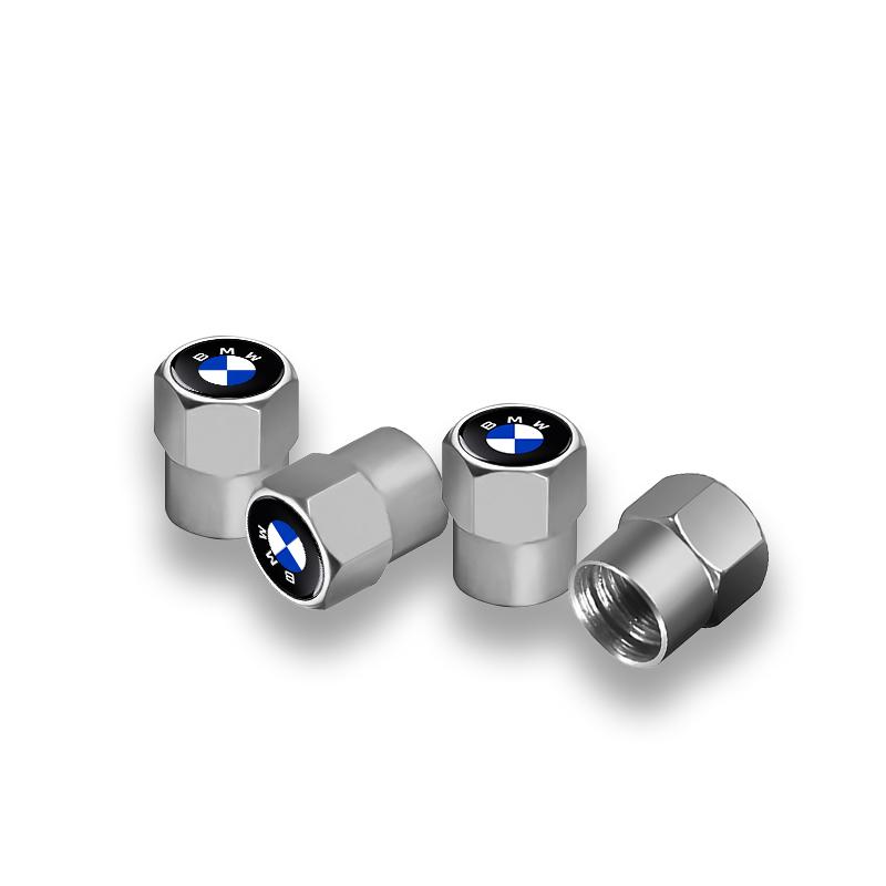 For BMW 1 W E82 4PCS Aluminum Alloy Car Wheel Tire Valve Cap Stem For BMW 50th Kith F30 F10 E90 E46 E60 E70 E39 E36 E87 X7 E92 E91 E28 X3 X1