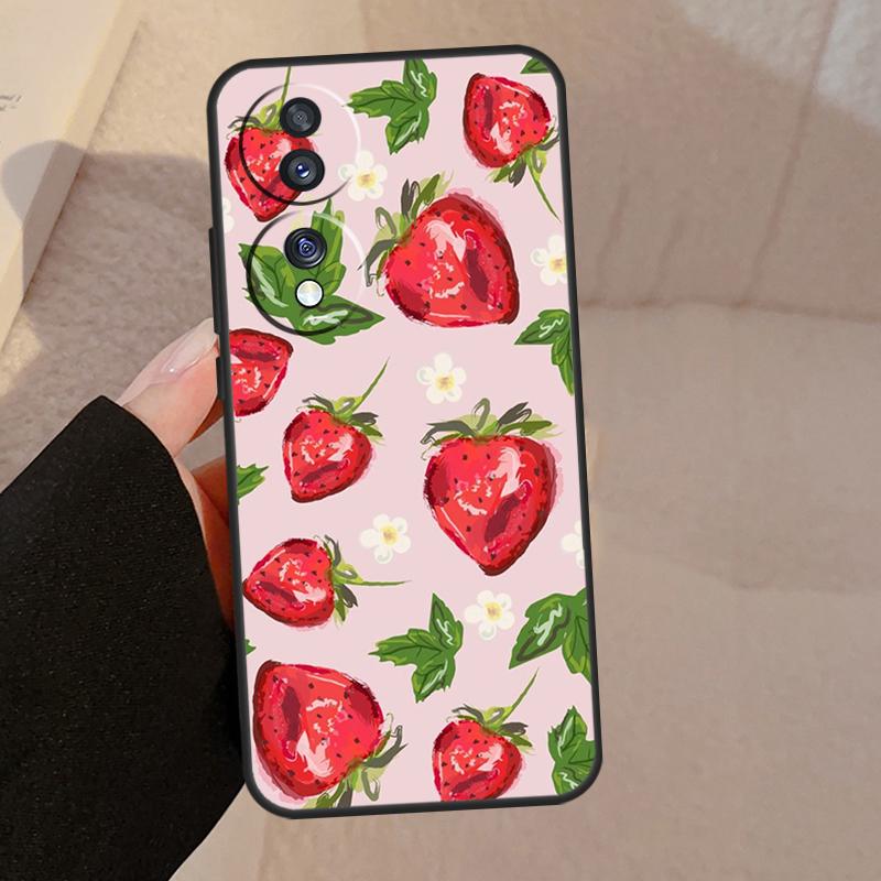 Strawberry For Honor Magic 7 Pro 5 6 V5 Case For Honor 200 400 50 70 90 Lite X8a X8b X9a X9b X9c Cover