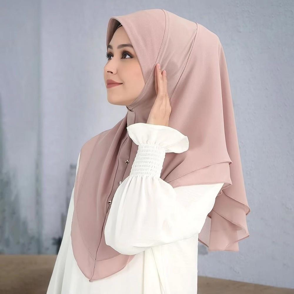 Breathable Instant Hijab Milk Silk Hijab Headwear New Muslim Headscarf Commuting
