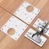 Cabinet Door Hinge Repair Plate with Screws & Brackets, Heavy Duty Kitchen Furniture Mounting Hardware for Easy Installation