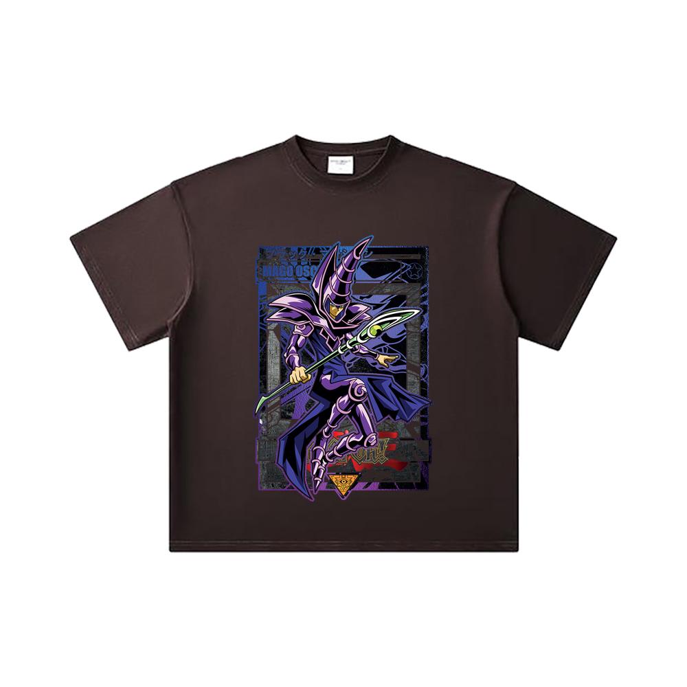260 GSM Double Yarn 32 Count 100% Cotton Yu-Gi-Oh V5 Mago Oscuro Print Unisex Heavy Cotton T Shirt
