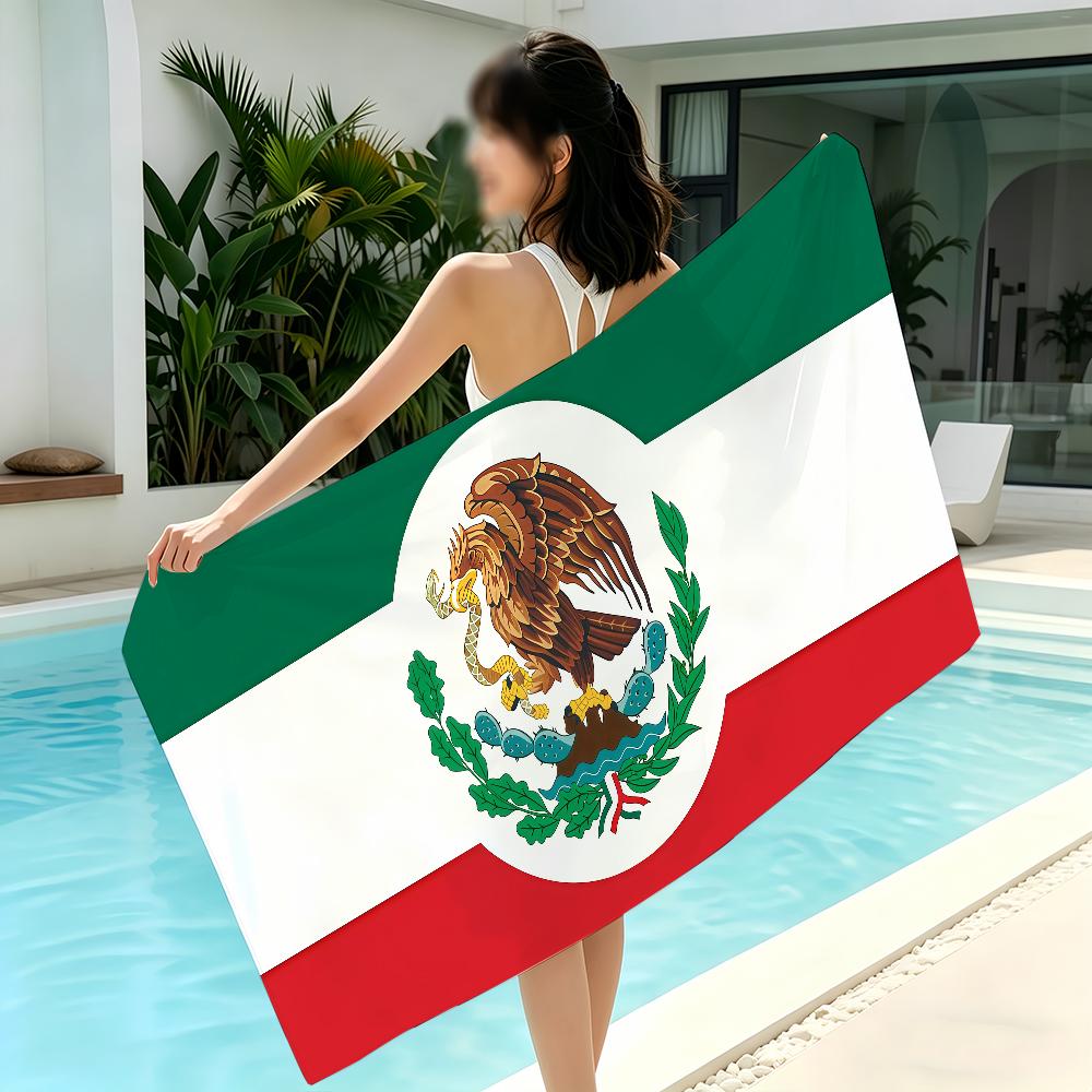 Flag Of MEXICO Towel Yoga Gym Yoga Gym Lightweight Portable for Swimming Beach Travel Sports Accessories Sandproof