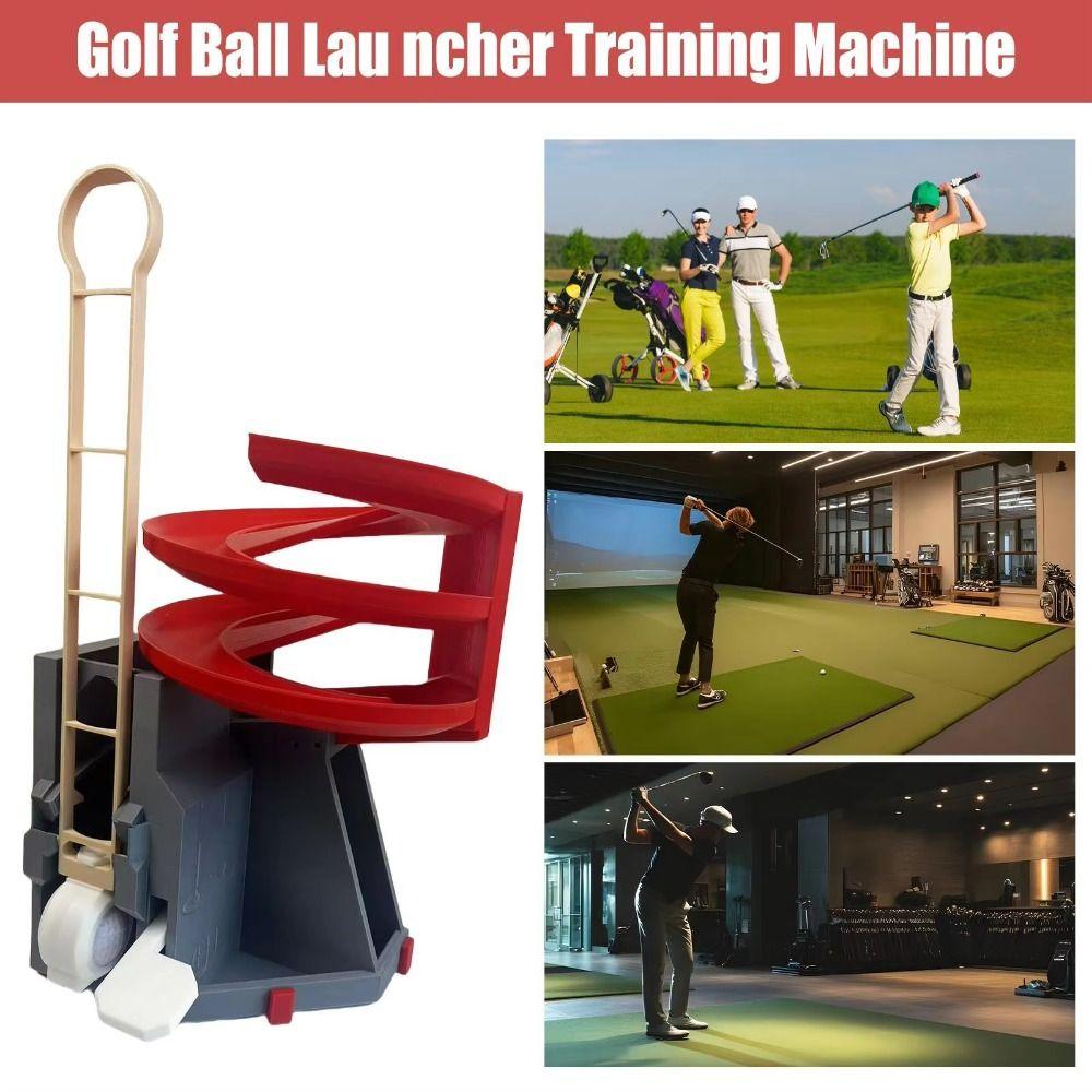 25-Ball Capacity Golf Ball Launcher Set Foot Pedal Control Golf Ball Dispenser  Golf Simulator