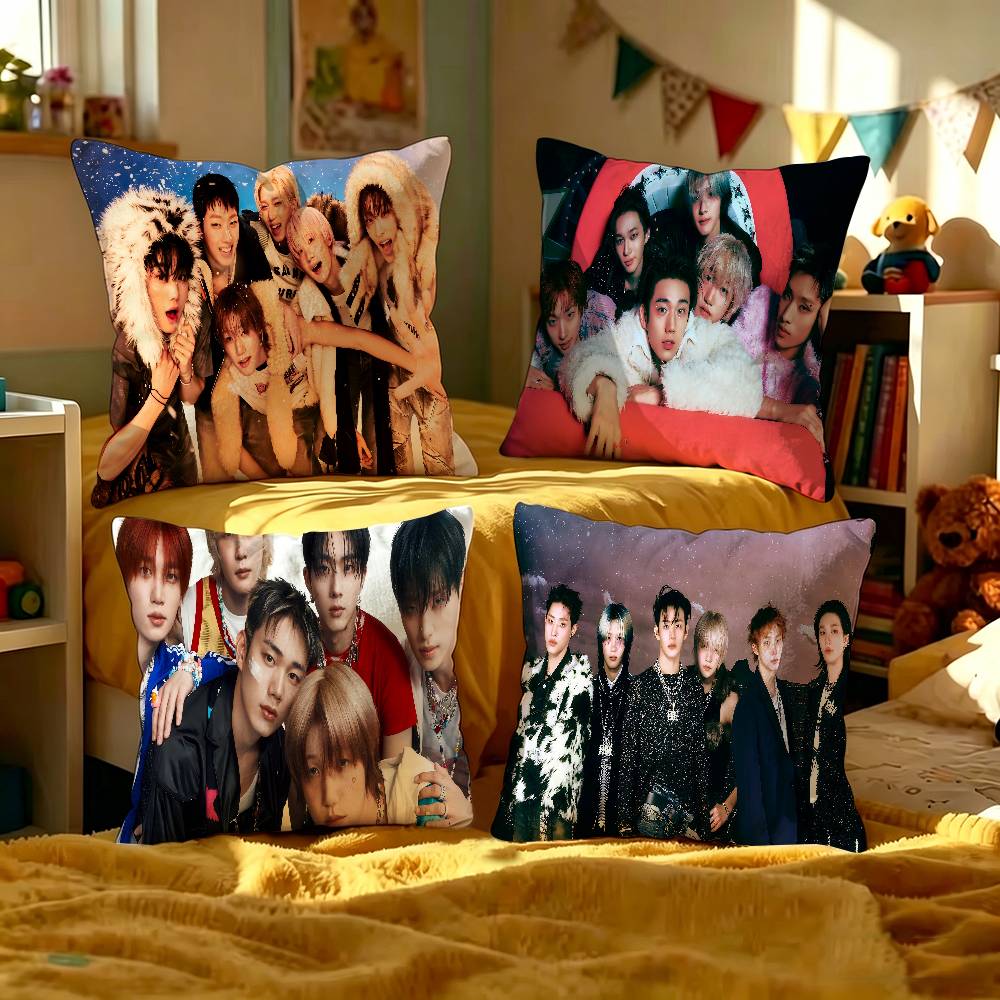 Custom P1Harmony Kpop Style Cushion Cover Inches Farmhouse Decor Home Throw Pillow Covers For Couch Decorations