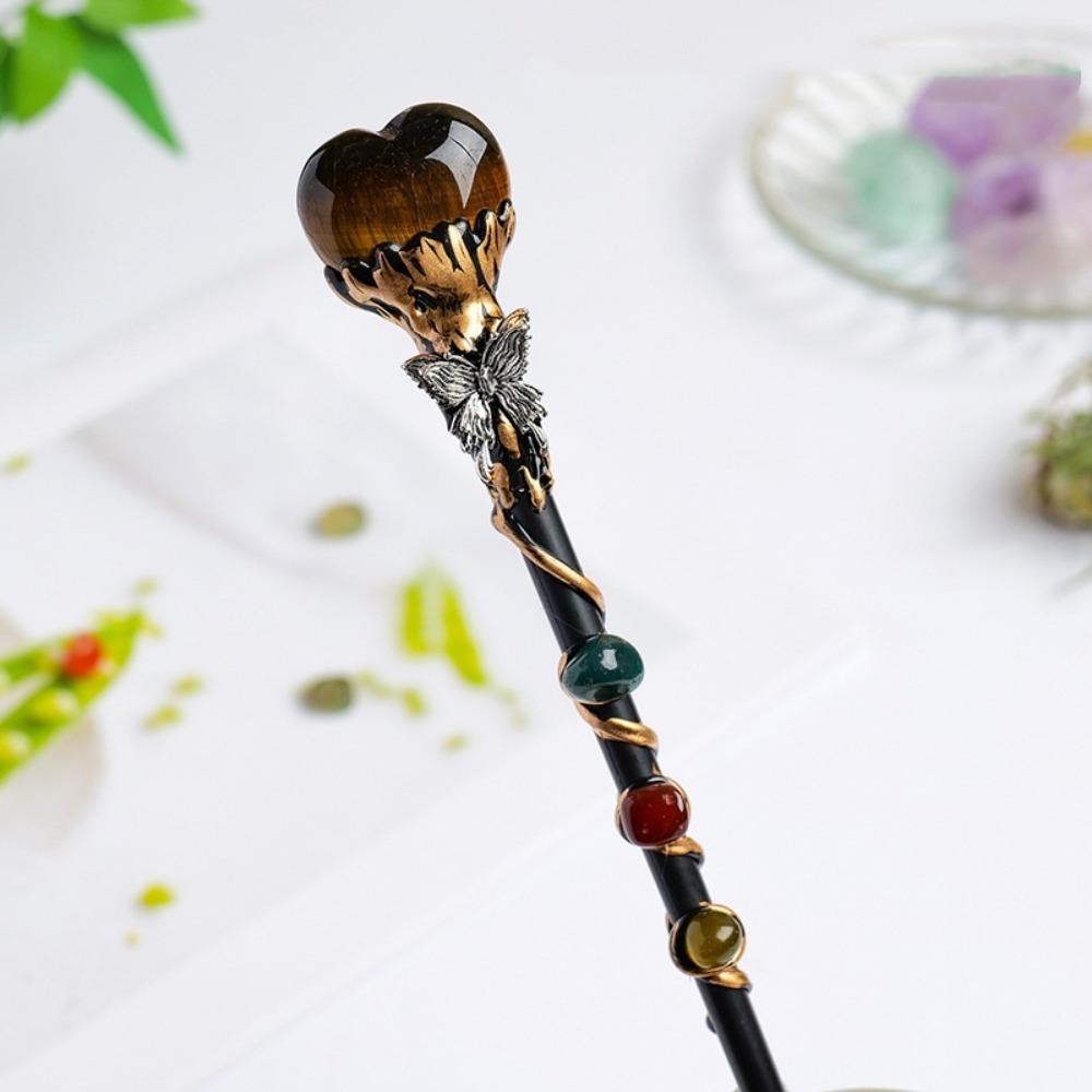 DIY Handmade Fairy Stick Halloween Prop Magic Scepter Creative Crystal Magic Wand Holiday Gift