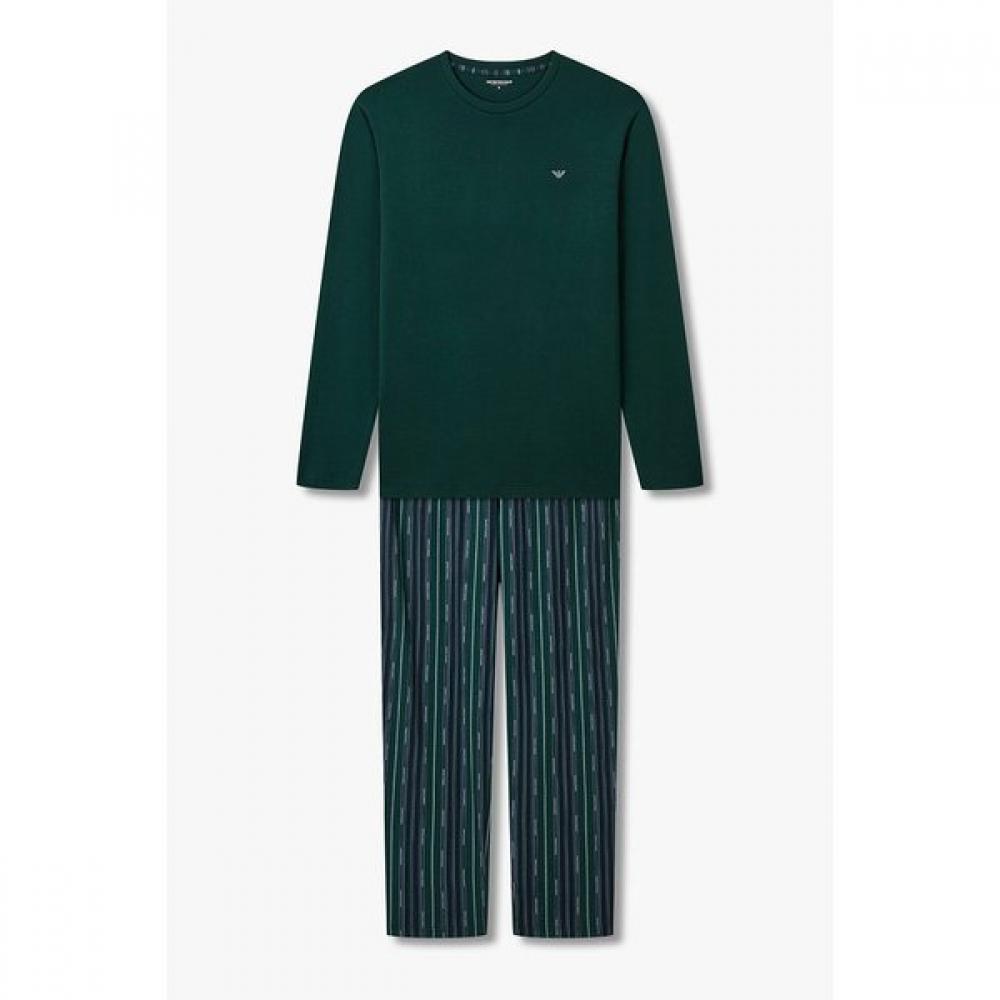 

Emporio Armani Мужской комплект пижамы с вышивкой орла в полоску 08m5339002 S(95)