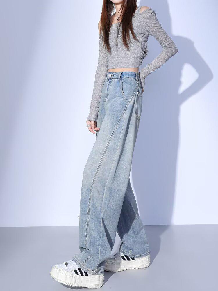 

Женские ретро джинсы 2025: Завышенная талия, Свободный крой, Стройнящий, Универсальный, Варианты узких и широких брюк XL: Height 155-165cm (121-131lbs)