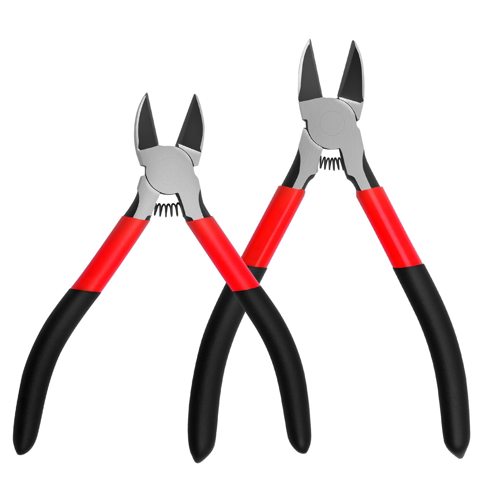 5 Inch and 6 Inch Flush Cutters Professional Wire Cutters Portable Flush Cut Pliers Tough Crafting Pliers with Nonslip Handle