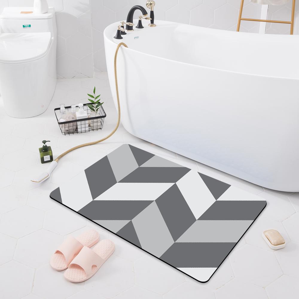 Bathroom Anti-slip Absorbent Mat Entrance Door Mat Bathroom Shower Rug Bedroom Floor Kitchen Rug