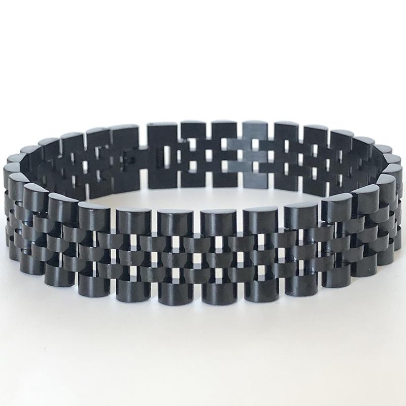 15MM Lenkekjede Herrearmbånd For Kvinner Polert Gullfarge Rustfritt Stål Menn Armbånd På Håndbånd Smykketilbehør