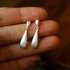 BF CLUB 925 Sterling Silver Earrings For Women Trendy Simple Retro Waterdrop Earring Jewelry Prevent Allergy Party Accessories