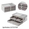 Three-Layer Acrylic Jewelry Storage Box - Drawer Style for Earrings, Rings, Necklaces, and Bracelets