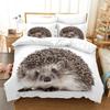 Cute Pet Animal Duvet Cover Set, Realistic Dog Cat Giraffe Bedding, Soft Quilt Cover Pillowcases for Boys Girls Adults Kids