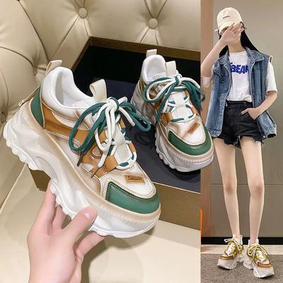Buty tatusia Damskie 2025 Nowe Wiosna i Jesień Lato Damskie Buty Wszechstronne Muffin Popularne Zima Oddychające Casualowe Sneakersy