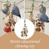 Bite Resistant Parrot Toy Peony Tiger Skin Molar Chewing Articles Colorful String Bird Biting Toy For Cage Decoration New