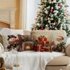 Retro Christmas Illustration Cushions Pillowcase Polyester Cushion Cover Throw Pillow Sofa Decoration Pillowcover Home Decor