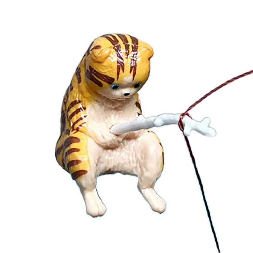 Aquascape Decorative Fishing Kittens DIY Cat Fishing Ornament New Fishing Cat Ornaments  Car