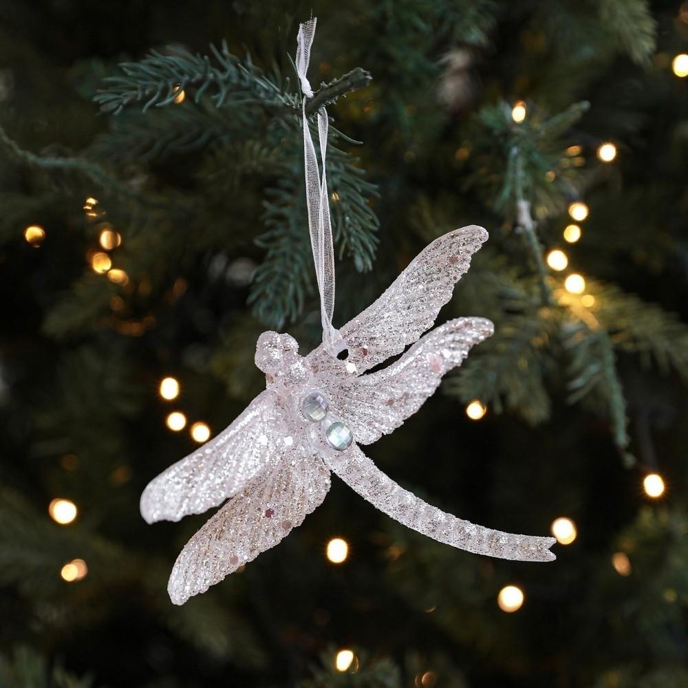 Plastic Christmas Tree Pendant Glitter Artificial Christmas Decoration  Office Decor