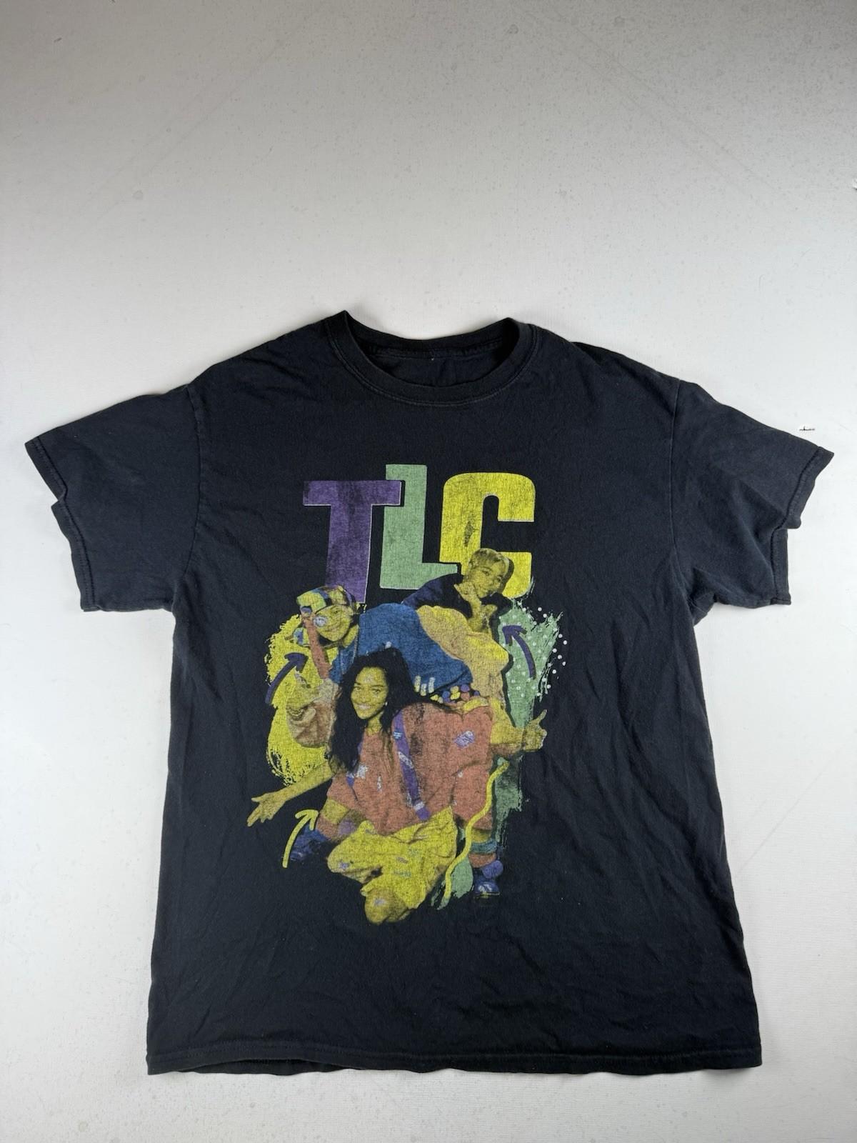 TLC Rap Tee M/S 90s Hip Hop Rap Graphic Shirt Black Y2k Unisex T-Shirt M