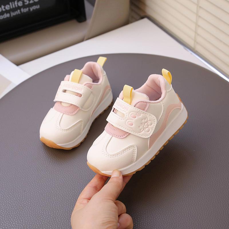 Baby Walking Shoes with Cute Rabbit Kids Sneakers Toes Capped Soft Bottom 2025 New Fashion Boys Girls Sports Shoes Size 16-30