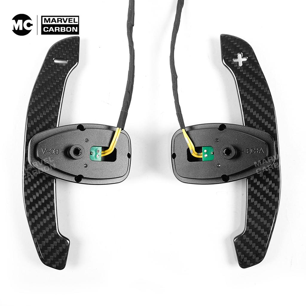 MC Glossy Carbon Fiber Magnetic Steering Wheel Paddle Shifters For Mercedes Benz C Class (W204)2011-2013 W176 W246 W212 W166