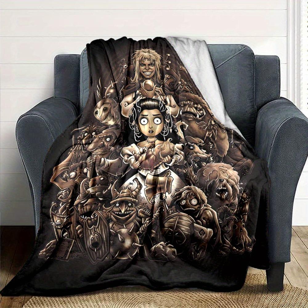 1pc Maze,Goblin,Crystal Digital Printed Flannel Blanket, Super Soft Plush Bed Cover, Multipurpose Quilt for Sofa, Bed, Office,42