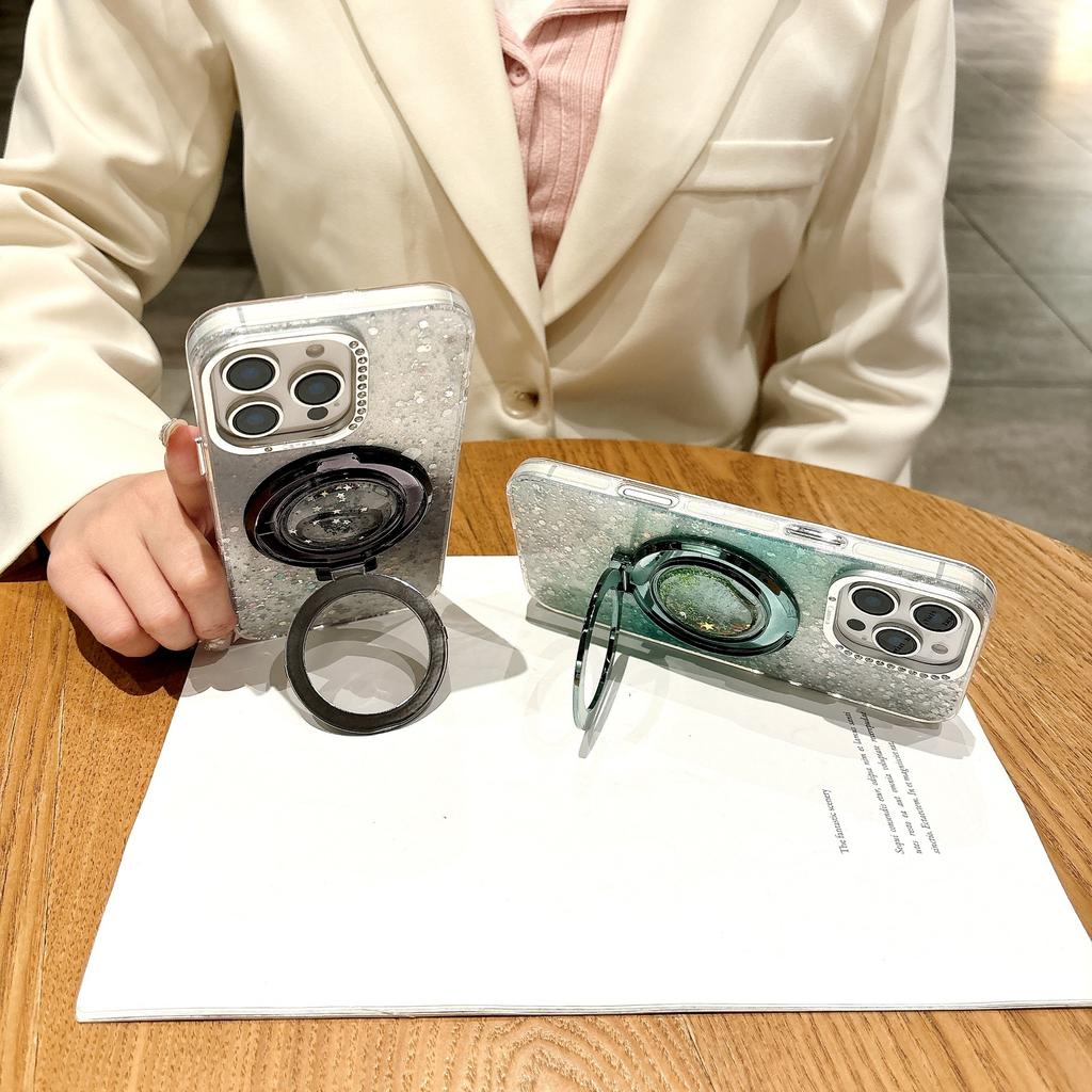 Kreativer High-End Sternenhimmel-Glitzer ist geeignet für iPhone16 Handyhüllen und Apple 15promax Sandständer-Schutzhüllen