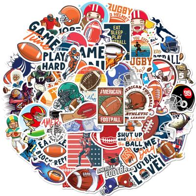50 Stickers Nfl Super Bowl Personalized Diy Decorative Stickers Repeatedly Stick Waterproof Stickers