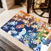 Bluey's Soccer Fun Customized Name Floor Mat Perfect for Study room Foyer Decorate room Playrooms Anti-slip Rug Decorate Offices