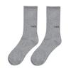 NICK&NICOLE RIBBED NICK NICOLE LOGO SOCKS_gray