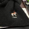 2025 Winter Japanese Cute Puppy Embroidery Scarf for Neck Protection