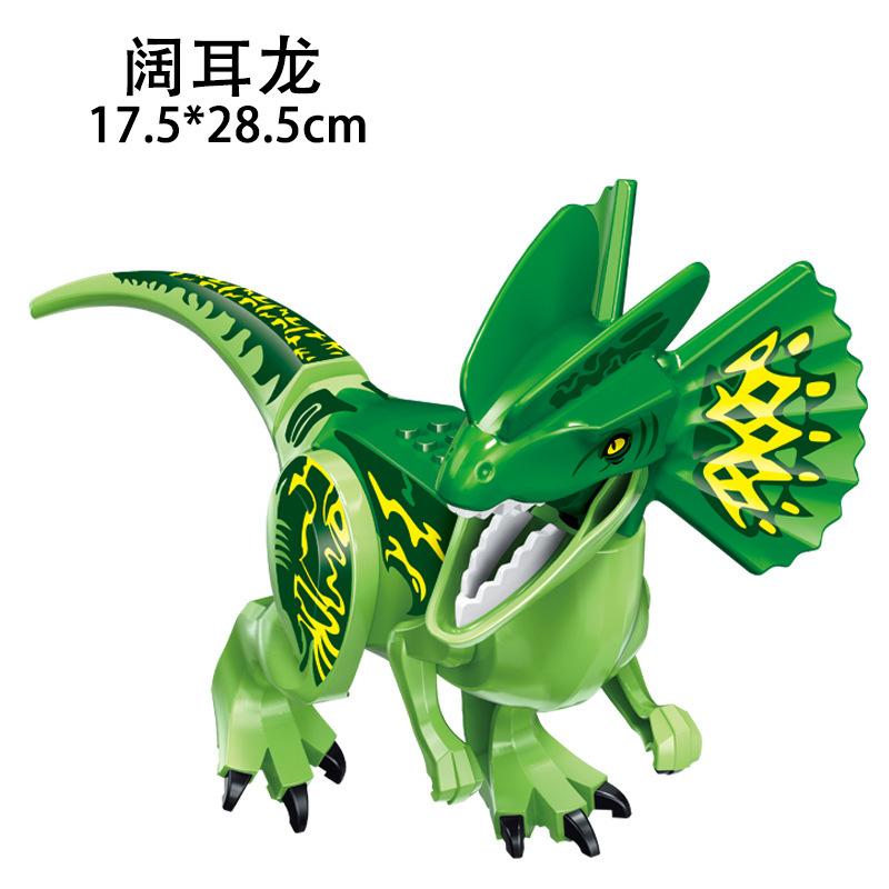 Large Dinosaur Model Building Block Triceratops Broad-Eared Pterosaur Carnivorous Bulldragon Tyrannosaurus Rex Velociraptor Assembling Toy