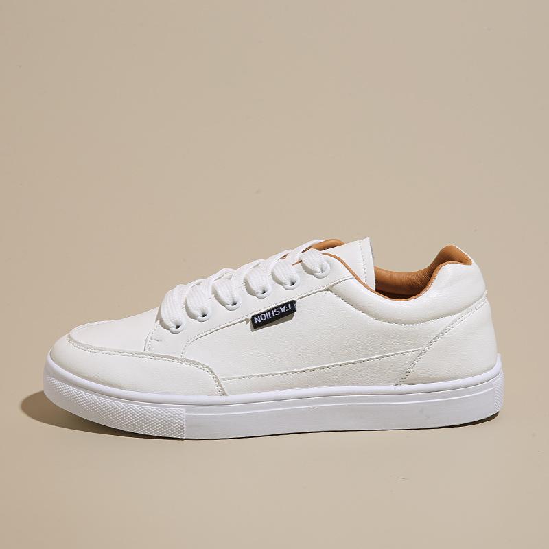 Little white shoes women's spring 2024 new Korean version of versatile student board shoes popular trendy shoes leather sports board shoes