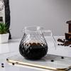 High Borosilicate Glass Amber Coffee Pot Hand Prune Coffee Sharing Pot