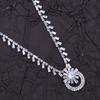 Elegant Dazzling Rhinestones Stud Earrings And Pendant Necklace Set Lightweight Alloy Jewelry For Party Or Daily Wear