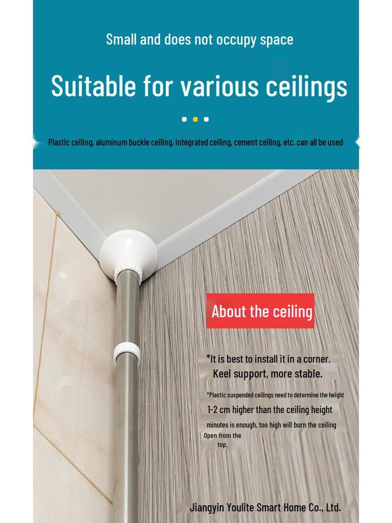 Punch-Free Corner Bathroom Storage Tower: Multi-Functional Floor-to-Ceiling Organizer