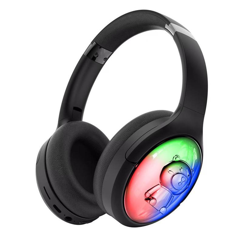 2025 BT800 Children's Cartoon Bluetooth Headband Headphones with RGB Lighting
