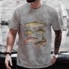 Summer Men T Shirt Street Style Retro Hiphop Fish Cartoon Short Sleeved T-shirt Men Women Top Fisherman Vintage Oversize T Shirt